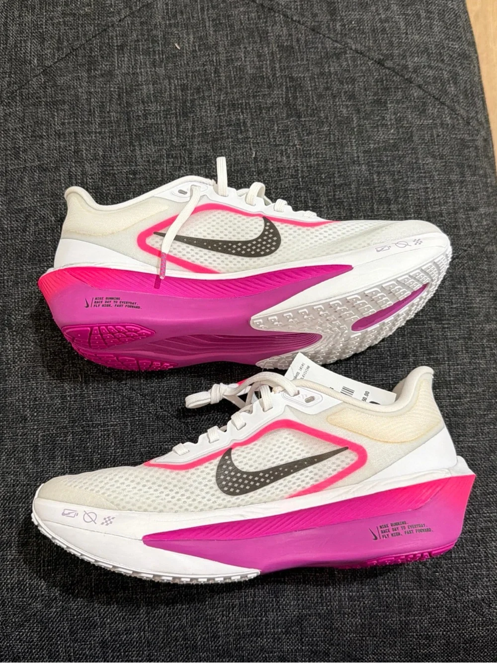 Nike Zoom Fly 6 White & Hot Pink Women's Running Shoes - Picture 2 of 7